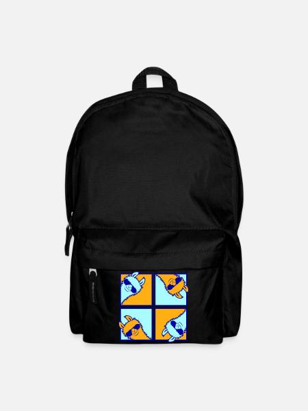 Vier Bunte Lamas Fliesen Muster 4 Pop Art Alpakas - Rucksack - Schwarz
