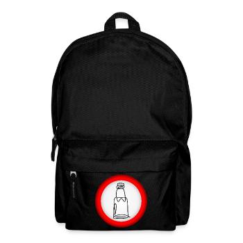 VERBOT BIERFLASCHE - Rucksack - Schwarz - Vorne