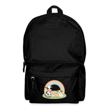 Animals Are Friends Pastel Farm Farm Design - Backpack - black - Front