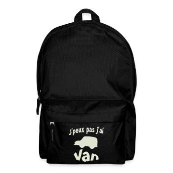 Ich kann nicht, ich habe einen Van - Rucksack - Schwarz - Vorne