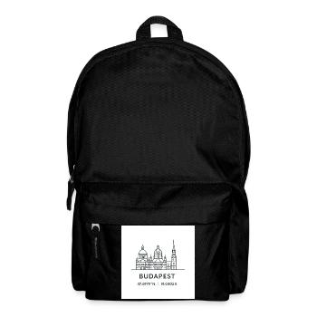 Budapest Linienkunst Silhouette Wahrzeichen - Rucksack - Schwarz - Vorne