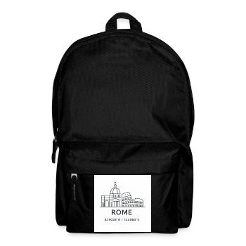 Rom Linienkunst Silhouette Wahrzeichen - Rucksack - Schwarz - Vorne