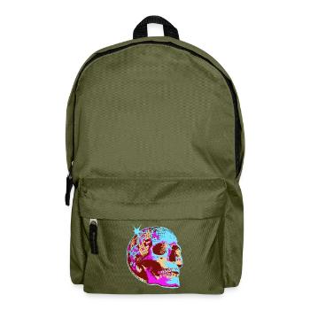 Disco Crâne Mosaïque - Sac à dos - vert olive - Devant