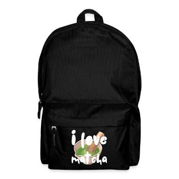 I love Matcha Spruch Sprüche Geschenkidee Geschenk - Rucksack - Schwarz - Vorne