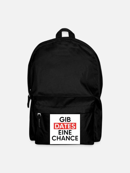 Gib Dates eine Chance - Rucksack - Schwarz