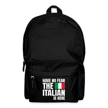 Have No Fear The Italian Is Here Italian Funny - Backpack - black - Front