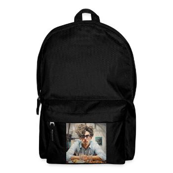 Artist portrait in the chaos studio Brille wirr - Backpack - black - Front