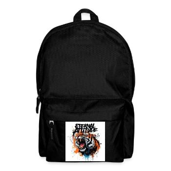 Ewige Tiger-Pose - Rucksack - Schwarz - Vorne