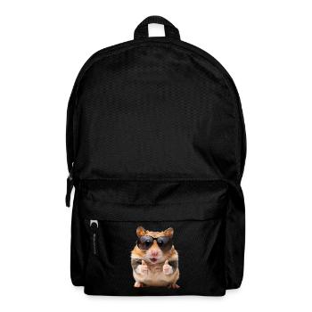 Funny Hamster Wearing Sunglasses - Backpack - black - Front
