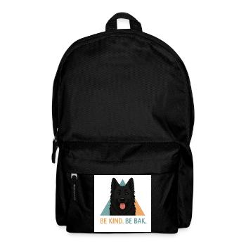 Be Kind Be Bak Dog Design - Backpack - black - Front