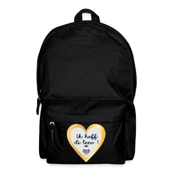 Plattdeutsch Ich liebe dich - Rucksack - Schwarz - Vorne