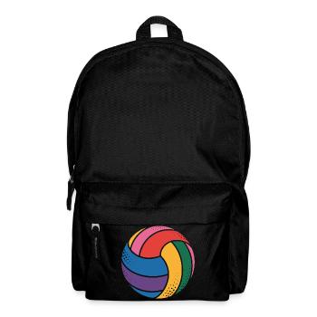 Colorful volleyball for sports lovers - Backpack - black - Front
