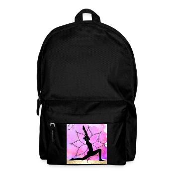 Yoga Silhouette on Mandala - Backpack - black - Front