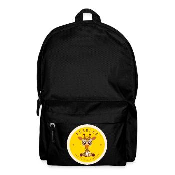Cute Giraffe in Stamp Motif, Zoo Animal Safari Animal - Backpack - black - Front