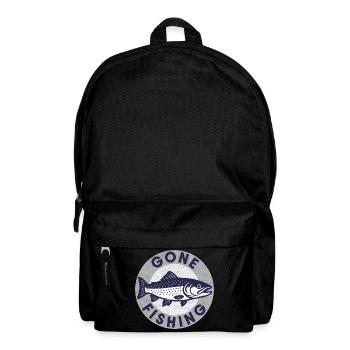 Angeln gegangen - Rucksack - Schwarz - Vorne