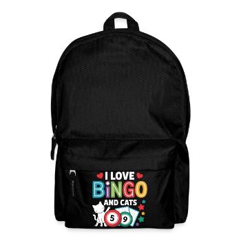 I Love Bingo And Cats - Backpack - black - Front
