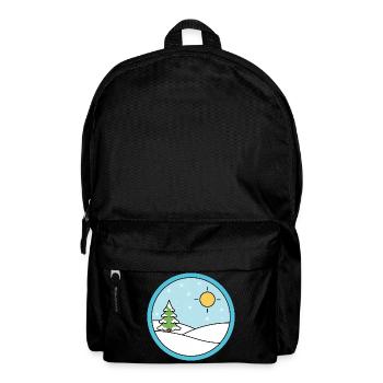 Winter landscape with snow and sun - Backpack - black - Front