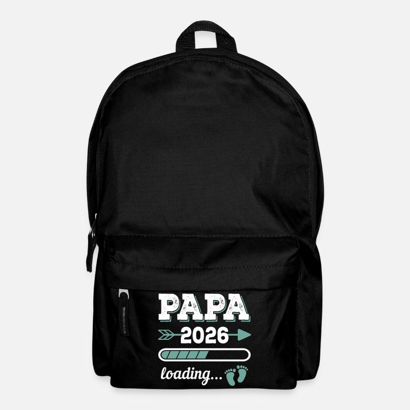 Papa 2026 Loading Idée cadeau futur papa - Sac à dos - noir