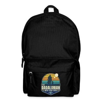 Der dadalorianische Mando - Sunset BV - Bester Vater - Abzeichen - Rucksack - Schwarz - Vorne