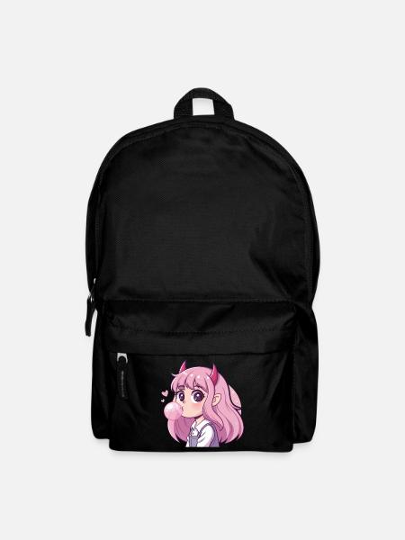 Rosahaariger Dämon Kaugummi - Rucksack - Schwarz