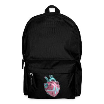 Neon-Herzschlag-Maschine - Rucksack - Schwarz - Vorne