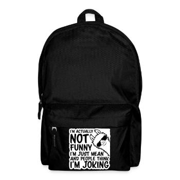 Lama Alpaga Pas Drôle Juste Méchant Les gens pensent Blague - Sac à dos - noir - Devant