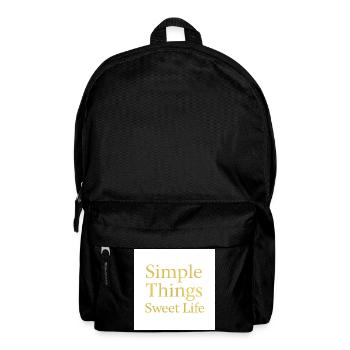 Simple Things Sweet Life (Gold Edition) - Rucksack - Schwarz - Vorne