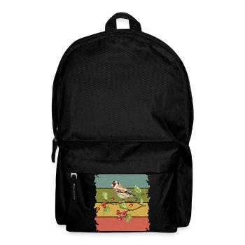 Bunter Vogel - Rucksack - Schwarz - Vorne