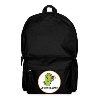 Hören und geliebt - Rucksack - Schwarz - Vorne