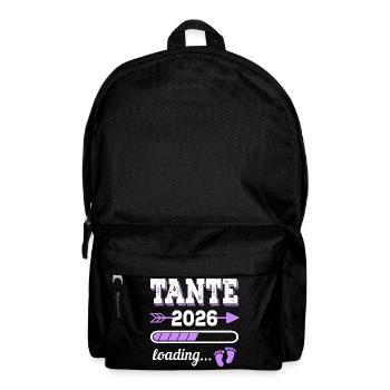 Tante 2026 Loading Schwangerschaft Geschenkidee - Rucksack - Schwarz - Vorne
