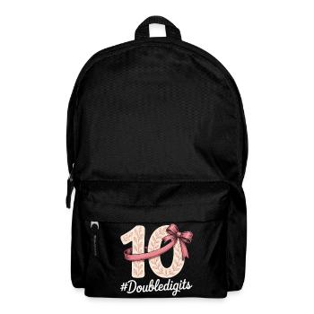 10th Birthday Girl | Double digits fun - Backpack - black - Front