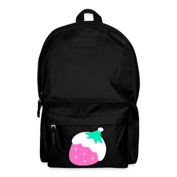 Erdbeeren – Weihnachten - Rucksack - Schwarz - Vorne
