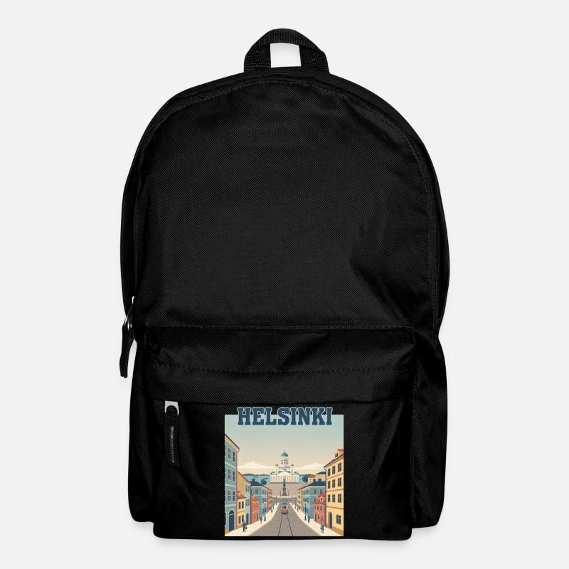 Helsinki Tram to Senate Square - Backpack - black