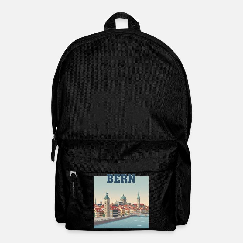 Bern Riverside-Stadtbild - Rucksack - Schwarz