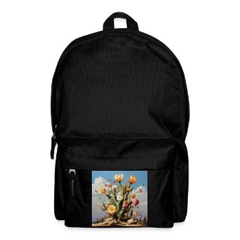 Kaktusblüten Farbtraum - Rucksack - Schwarz - Vorne
