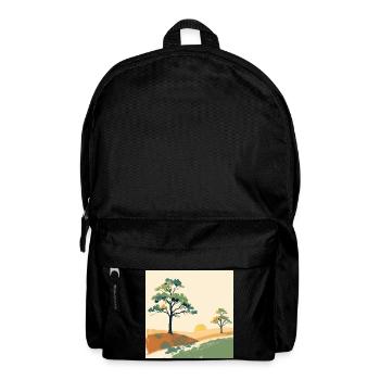 Pastel Sunset Trees - Backpack - black - Front