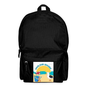 Rettet unsere Küstenillustration - Rucksack - Schwarz - Vorne