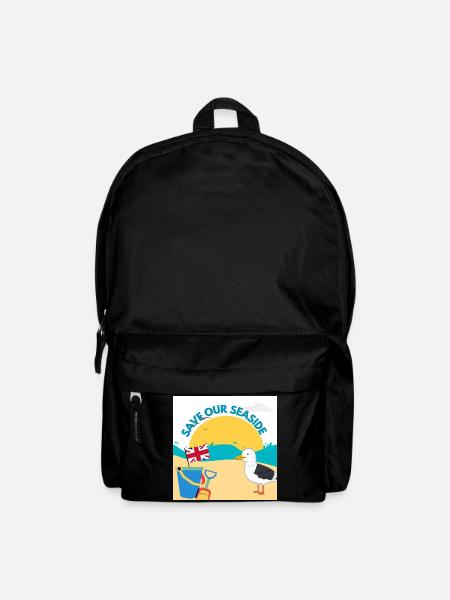Save Our Seaside Illustration - Backpack - black