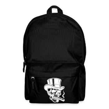Crâne audacieux avec chapeau haut de forme élégant - Sac à dos - noir - Devant