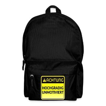 ATTENTION MOTIVATION FUNNY - Backpack - black - Front