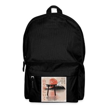 Torii on Mount Fuji at sunset - Backpack - black - Front