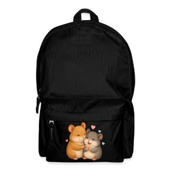 Cute Hamster Love – Cute Animal Motif - Backpack - black - Front