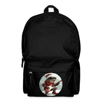 Frosch Weihnachten Gitarre - Rucksack - Schwarz - Vorne