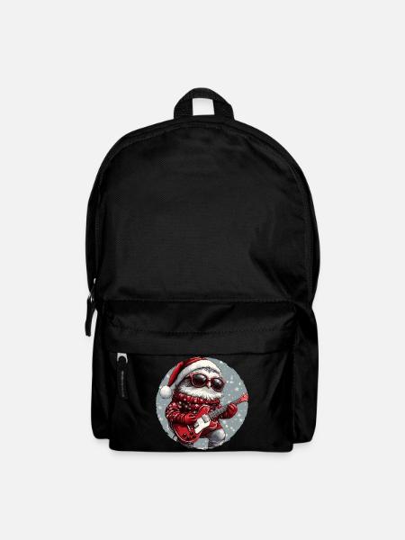 Eule Weihnachten Gitarre - Rucksack - Schwarz