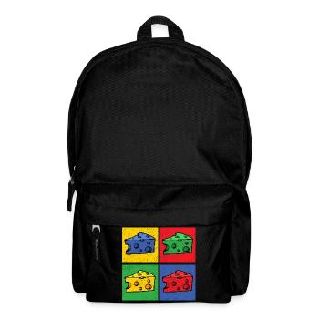 Cheese Pop Art Popart Cheese Piece Cheese Corner - Backpack - black - Front