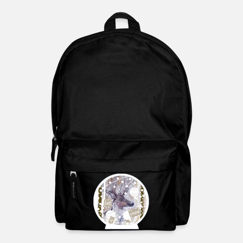 Snow Globe Deer - Backpack - black