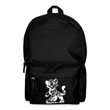 Cute leopard most beautiful predator of the savannah - Backpack - black - Front