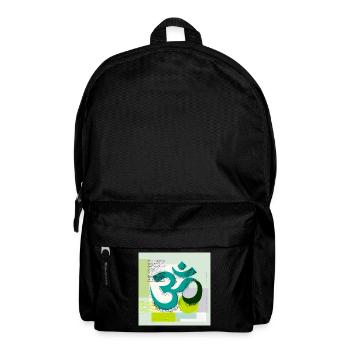 Modern OM Sign – Abstract Yoga Art - Backpack - black - Front
