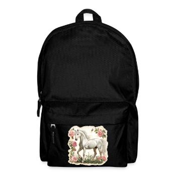 Fleurs vintage pour chevaux - Sac à dos - noir - Devant