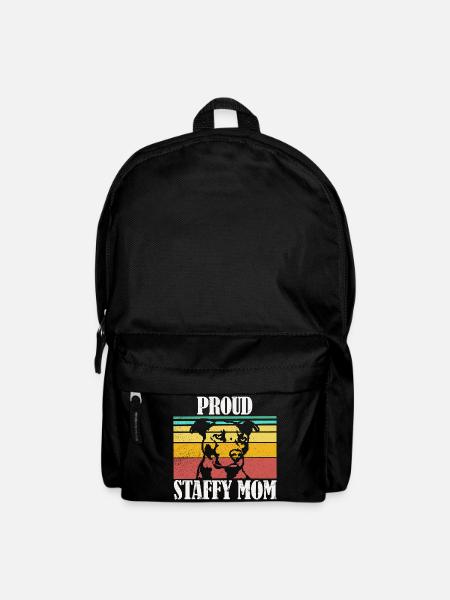 Proud Staffy Mom Staffordshire Terrier - Backpack - black